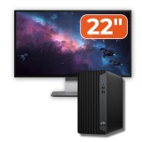 Pachet PC second hand HP ProDesk 600 G6 MT i5-10400, SSD, monitor 22 inch