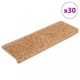 vidaXL Covorașe scară 30 buc 65x21x4 cm Bej