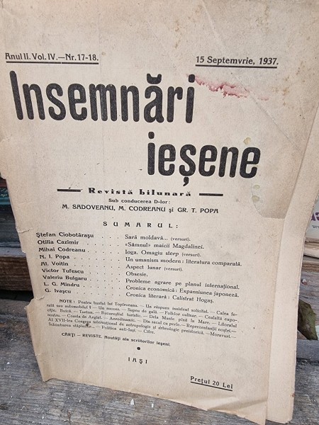 Revista Insemnari Iesene nr.17-18/1937
