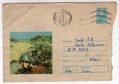 PLIC INTREG POSTAL MILITAR SOLDAT TRANSMISIONIST foto