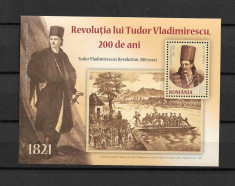 ROMANIA 2021 - TUDOR VLADIMIRESCU, COLITA, MNH - LP 2328a foto