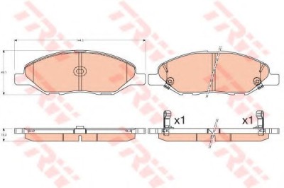 Set placute frana,frana disc NISSAN MICRA II (K11) (1992 - 2003) TRW GDB3577 foto