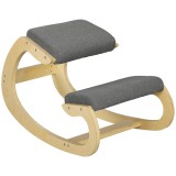 HOMCOM Scaun ergonomic basculant pentru biroul de acasă, pentru &icirc;mbunătățirea posturii corpului, Gri | Aosom Romania