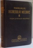 MANUALUL INGINERULUI MECANIC , VOL II : MASINI SI INSTALATII INDUSTRIALE , 1950