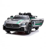 Cumpara ieftin Masinuta electrica cu telecomanda si 2 motoare Mercedes Benz AMG GT4 argintiu, Oem