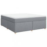 Cumpara ieftin Pat continental, gri deschis, 180x200 cm, material textil
