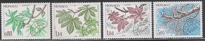 C4657 - Monaco 1981 -Flora 4v. neuzat,perfecta stare