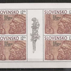 Slovacia.1994 1100 ani moarte Regele Svatopluk I-coala mica SS.625