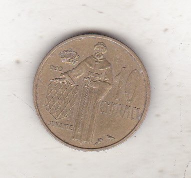 bnk mnd Monaco 10 centimes 1962