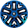 Set 4 Capace Roti 16 &quot; Best Albastru-Negru, Compatibile Cu Skoda Nou
