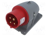 Conector alimentare AC trifazat AMPHENOL IP&amp;S 16A 460V soclu tată IP44