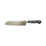 Cutit Santoku profesional 18cm, lama alveolata otel 5Cr15MoV, maner ABS negru Breckner Germany