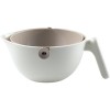 Bol cu doua straturi, flippy, pentru fructe, legume, cu cos de scurgere a apei, 2l, din abs+pp, 29.9 x 22.5 x 11.8 cm, alb - gri