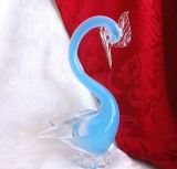 BIBELOU FIGURINA CRISTAL COLORAT - STICLA DE MURANO PASARE 24.5 CM