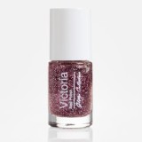 Oja de unghii long lasting, culoare fucsia, cu glitter argintiu si confetti, 6 ml, CMCLASS