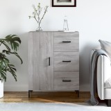 vidaXL Servantă, gri sonoma, 69,5x34x90 cm, lemn compozit