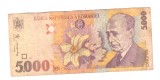Bancnota 5000 lei 1998, circulata, stare relativ buna