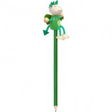 Creion cu figurina lemn Dragonul Verde Fiesta Crafts FCP-5165