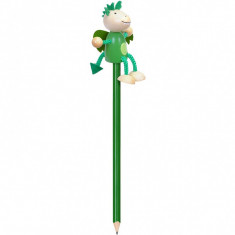 Creion cu figurina lemn Dragonul Verde Fiesta Crafts FCP-5165