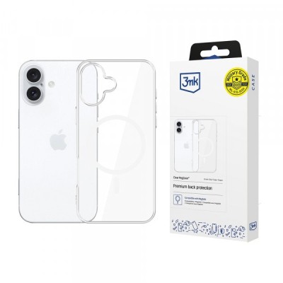 Husa MagSafe pentru Apple iPhone 17, 3MK, Clear MagCase, Transparenta foto