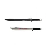 Maceta de vanatoare DEPOX&reg;, USA Freeknife, negru, 45.5 cm, teaca inclusa