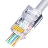 Cumpara ieftin Mufa retea, carcasa PVC, UTP, 8 contacte, RJ45 CAT6 - Alb
