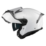 Cumpara ieftin Casca modulabila MT Atom 2 SV Pure A0 alb lucios (ochelari soare integrati) + lentila antiaburire Pinlock 70 cadou &ndash; tip viziera: MT-V-35 XS (53/54cm)