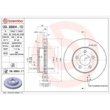 Set disc frana Jeep Cherokee (Kj) 03.01-01.08, Fata, 288X28mm, ventilat, BREMBO