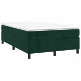 Cumpara ieftin Pat box spring cu saltea, verde inchis, 120x190 cm, catifea