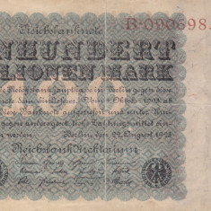 GERMANIA 100.000.000 marci 1923 VF+!!!