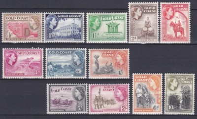 DB1 Colonii Gold Coast 1953 Ocupatii QE II 12 v. MNH foto