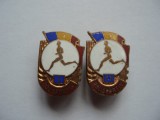 ROMANIA - SET INSIGNE POLISPORTIV CATGEORIA I + CATEGORIA II, 1965, RSR, IM1.160