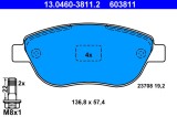 ATE 13.0460-3811.2 set placute frana,frana disc