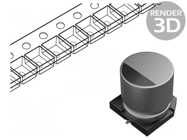 Condensator Electrolitic Low ESR SMD 1000uF 50V 16x16.5mm