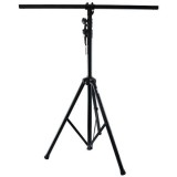 Stativ Lumini Profesional, Inaltime Reglabila 1.4-3.3m, Brat T 1.23m, 4 Proiectoare, 40kg, Negru, Scena DJ