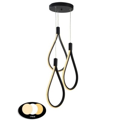 CANDELABRU LED TREND NEGRU 72W/5760lm 3000K-6500K foto