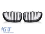 Racitor cu fante duble vopsit &icirc;n negru, potrivit pentru BMW Seria 1 E81, E82, E87, E88 2007-2011 Performance AutoTuning