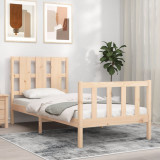 VidaXL Cadru de pat cu tăblie, 90x190 cm, lemn masiv