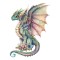 Sticker decorativ, Dinozaur, Verde, 80 cm, 1207STK-9