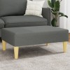 Taburet Gri Inchis 77x55x31 cm Textil Poliester Suport Picioare Scaun Living