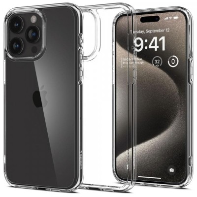 Husa pentru Apple iPhone 15 Pro, Spigen, Ultra Hybrid, Transparenta foto