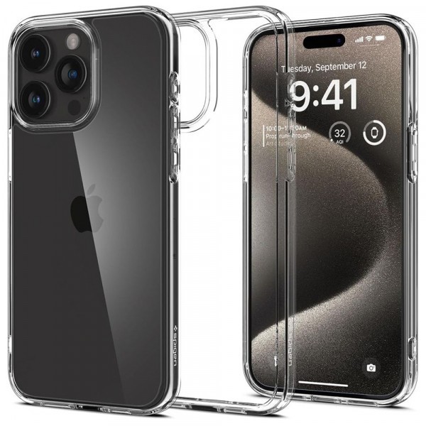 Husa pentru Apple iPhone 15 Pro, Spigen, Ultra Hybrid, Transparenta