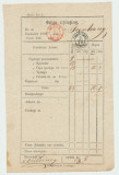 Moldova 1860 document postal Factura Scrisorilor stampile Iasi (rosie) &amp; Focsani