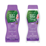 Pachet Balsam 400ml si Sampon 400ml Cosmaline Soft Wave Natural Care, fara sulfati, pentru par subti, Degradat