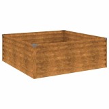 Cumpara ieftin Strat inaltat de gradina, 100x100x36 cm, otel corten