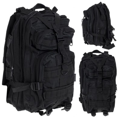 Rucsac Tactic Militar, culoare NEGRU, capacitate 25l foto