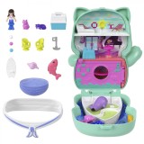 Polly Pocket Gentuta Pisicuta Marinar cu Accesorii, Jucarie Portabila, Papusa, Set Joaca Fetite