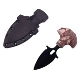 Cumpara ieftin Cutit tactic de vanatoare DEPOX&reg;, Shaman Goddess, 8.5 cm, negru, teaca cu prindere curea