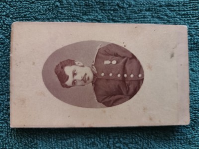 SUPERBA fotografie , anul 1880 ,atelier celebru MAYER SI GERSTL BUCAREST ,biserica Sf Ioan .Comunitatea Aromanilor . Distins domn .de colectie . foto