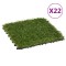 Gossi placi de iarba artificiala, 22 buc, verde, 30x30 cm